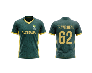 Camiseta de Cricket de Australia, Personalizada con Sublimación, Transpirable, que Absorbe la Humedad, Uniforme Deportivo Atlético - Product Image 1