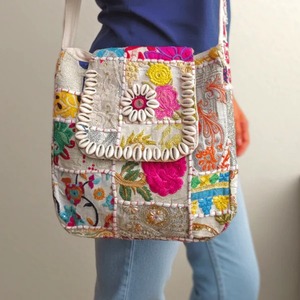 Indian Exporter Noorja Kambhari Art <b>Patchwork</b> Shoulder Handmade Ethnic Style Designer Sling <b>Bag</b> Women Available At Best price - Product Image 5