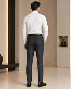 Pantalones de Oficina de Verano para Hombre Active Squad, Corte Slim Fit, Rectos, 100% Algodón, Tejido Worsted, Cintura Media, con Botones - Product Image 5