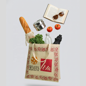 Bolsas de Compras Reutilizables de Algodón Biodegradable Ecológicas Premium con Asa de Parche y Diseño Elegante LMC GLOBAL con Impresión Serigráfica - Product Image 5