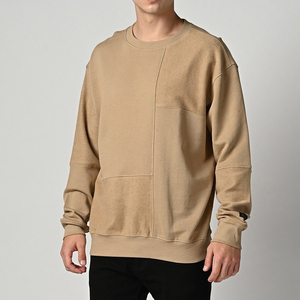 Sudaderas con cuello redondo de felpa 100% algodón al por mayor, sudaderas con capucha oversize de hombro caído personalizadas, sudaderas bordadas con lavado ácido - Product Image 5