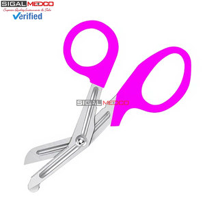 Ciseaux de traumatologie pour infirmières, 5,5 pouces, magenta, en acier inoxydable de qualité allemande, pour premiers secours, bandages et coupes d'urgence médicales - Product Image 2