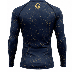 Ensemble de vêtements de sport pour homme, bleu marine, manches longues et leggings, compression, entraînement, fitness, gym, athlétique - Product Image 5