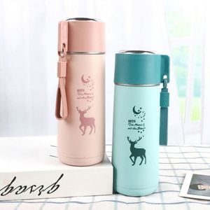 Gobelet à eau à double paroi de 450 ml avec motif animal, logo personnalisé, poignée en verre, bouteille d'eau cadeau - Product Image 3