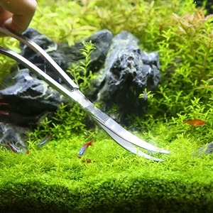 Ciseaux et pinces pour aquarium, outils de nettoyage pour plantes d'aquarium, ciseaux à vagues, outils de nettoyage en acier inoxydable, support de rangement, accessoires pour aquarium - Product Image 6