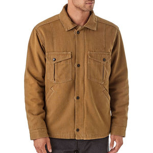 Men's Color Block Safari Jacket Oversized Canvas Utility <b>Coat</b> With Pockets Autumn Outdoor Wear - Product Image 1