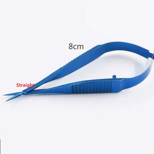 Micro-ciseaux Castroviejo droits 8 cm avec poignée à ressort, instrument chirurgical ophtalmique CE OEM - Product Image 6