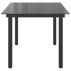 Tavolo Patio in alluminio e vetro 59.1 "x 35.4" x 29.1 "colore nero - Product Image 6