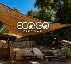 Voile d'ombrage rectangulaire en fibre de coco tissée robuste anti-UV pour patios, jardins, serres et utilisation sur la plage - Eco2go Vietnam - Product Image 6