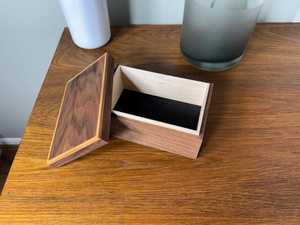 Luxury Glossy Lacquer Wood Watch Sunglasses Box with Skylight Window European American Executive Desktop Organizer Case - Product Image 1