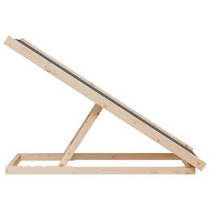 Rampe pour chien en bois de sapin massif avec polyester 39,4 x 15,7 pouces Gris Lits et accessoires pour animaux de compagnie - Product Image 6