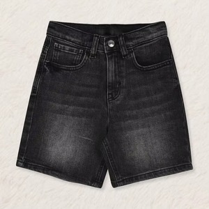 Men's Stonewashed Denim Shorts Mid Waist Raw Edge Casual Style Summer Wear 100% Cotton <b>Woven</b> Fabric - Product Image 5