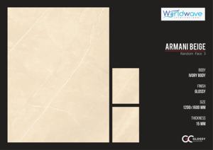 กระเบื้องพอร์ซเลนเคลือบเงาคุณภาพสูงขนาด 1200x1600 มม. สำหรับปูพื้นและผนัง ดีไซน์ทันสมัย ป้องกันแบคทีเรีย และกันลื่น - Product Image 6