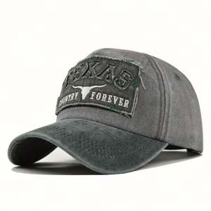 Gorras de Béisbol Deportivas Estilo Texas Americano, Personalizadas de Fábrica, 100% Algodón Canvas, Vintage, Lavadas, con Parche y Bordado 3D - Product Image 4