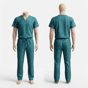 Ensemble de blouses médicales unisexe imprimées Sales Blackhardson en tissu polyester Dobby premium 180 GSM avec détection d'aiguilles et thermocollage sans couture pour hôpital - Product Image 1
