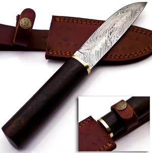 Couteau à Découper en Acier Damas de Haute Qualité avec Étui en Cuir Premium Livraison Gratuite - Product Image 1