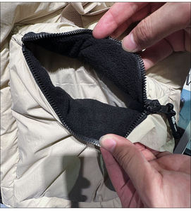 Outdoor Hooded Multi-pocket Puffer Two Piece Jacket Set for <b>Men</b> with Strap and Front Logo Sample - Product Image 6