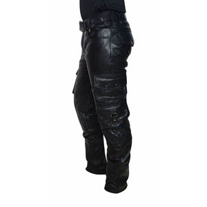 Pantalon en cuir pour homme, style moto, coupe droite, ample, nouvelle mode, vente en gros, personnalisé - Product Image 2