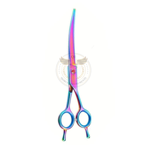 Luxury Stainless Steel Pet Grooming Scissors with Holes and Titanium-coated <b>Blades</b> for Precision Cutting - Product Image 4