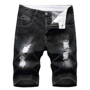 Nouveau short en jean déchiré pour homme, coupe droite, à prix abordable, collection 2026 - Product Image 1