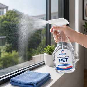 ขวดสเปรย์ไกปืน PET สีขาวแบบกำหนดเอง ขนาด 600 มล. สำหรับน้ำยาทำความสะอาดกระจก ผลิตภัณฑ์ทำความสะอาดในครัวเรือน โรงงานเวียดนาม - Product Image 2