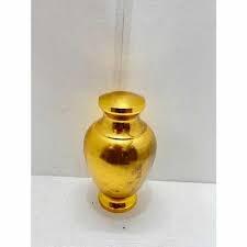 Elegant Brass Cremation Urn for Ashes <b>Memorial</b> <b>Keepsake</b> Funeral Urn with Lid - Product Image 4