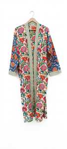 Wholesale Cotton Bathrobe Handmade Kimono Sleepwear Elegant Soft Robe Cotton Printed Kimono Robe Handcrafted Long Kimono - Product Image 3