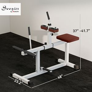 Attrezzo Fitness Regolabile in Acciaio per Calf Raise con Carico a Perno, per Allenamento della Forza delle Gambe, Attrezzatura da Palestra Marrone - Product Image 3