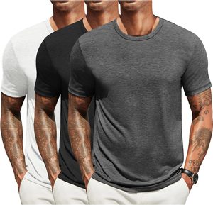 Camiseta de Algodón de Alta Calidad para Hombre, Venta al por Mayor, Estilo Casual Elegante, Manga Corta, Cuello Redondo, Suave, Transpirable, de Secado Rápido, Ecológica, Corte Ajustado - Product Image 1