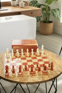 Juego de ajedrez de resina hecho a mano, juego de ajedrez de caballero renacentista, juego de estrategia clásico recreativo, tablero de ajedrez de resina para regalo - Product Image 5