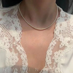 Collier de perles d'eau douce élégant et luxueux pour femmes, collier polyvalent pour bébé, collier de clavicule, collier de perles à forte luminosité - Product Image 4