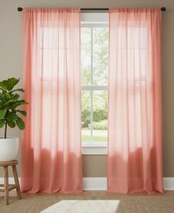 Handmade Solid Cotton Washed Cotton <b>Curtains</b> Home Decor <b>Curtains</b> for Bedroom Livingroom Luxury Rust <b>Curtains</b> for Window - Product Image 1
