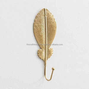 Casted Leaf <b>Hook</b> Home and Office Decorative Brass <b>Hooks</b> and Coat Holder Personalized <b>Wall</b> <b>Hook</b> 100% Handmade - Product Image 4
