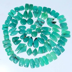 Super Natural Chrysoprase Pair Loose Supplier India Wholesale Price High Quality Semi-Precious Cabochon Jewellery Making - Product Image 4