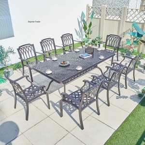 Luxury Modern Eco-friendly Rectangle Metal Dining <b>Table</b> with Walnut Wood Top and <b>Stainless</b> <b>Steel</b> Base 8-Seater Home Furniture - Product Image 1