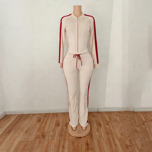 Ensemble survêtement velours rose pour femme avec logo personnalisé, sweat à capuche zippé et pantalon de jogging, ensemble assorti 2 pièces - Product Image 5