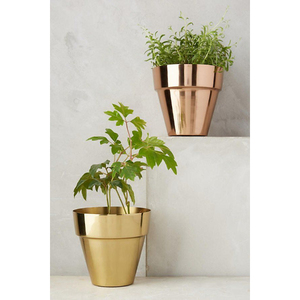 Nouveaux pots de fleurs en métal doré, forme ronde, accessoires de jardin pour la maison, balcon, patio, pots et jardinières - Product Image 3
