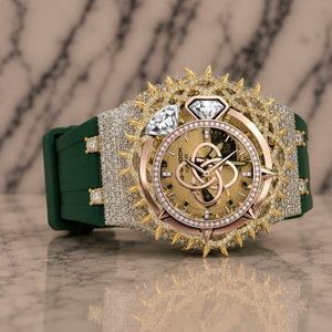 Reloj de pulsera artesanal con diamantes de moissanita para hombre, con brazalete de piedras VVS y pavé completo - Product Image 1