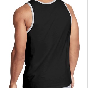 Débardeur Homme en Coton à Bordures Contrastantes, Sans Manches, pour Entraînement et Fitness, Personnalisable avec Logo – Prix de Gros - Product Image 2
