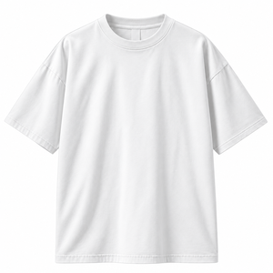 T-shirt blanc surdimensionné personnalisé en gros, unisexe, en coton épais, à épaules tombantes, style streetwear, vêtement vierge à marque privée - Product Image 1