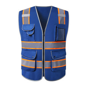 High Visibility Reflective Safety Vest With <b>Adjustable</b> <b>Straps</b> For Construction Road Work And Outdoor Security Use - Product Image 1