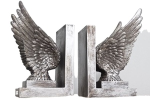 Juego de sujetalibros de escultura moderna, soporte decorativo para libros, organizador de escritorio para oficina y hogar - Product Image 2