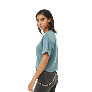Camiseta Distressed de Algodón 100% de Alta Calidad para Mujer, Estilo Urbano, Transpirable y Ecológica, Venta al por Mayor Personalizada - Product Image 2