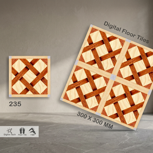 Carreaux de sol en céramique antidérapantes, 300x300mm, carreaux de cuisine et salle de bains de couleur bois, 4 pièces - Product Image 6