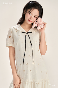 Vestido de Maternidad de Lino Ecológico para Verano B2 MUM V1452, Suave, Transpirable, Absorbente de Sudor, Sin Elasticidad - Product Image 2