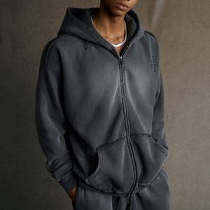 Sweat-shirts à capuche pour hommes de haute qualité, sweats à capuche unisexes surdimensionnés, sweats à capuche personnalisés vierges et épais pour hommes - Product Image 4