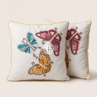 Housse de coussin de luxe en velours vert sarcelle, motif quadrifoliaire perlé, avec strass en cristal, style treillis marocain, pour décoration de canapé