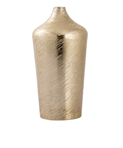 Vase à fleurs en fer forgé fait main avec finition dorée, idéal pour la décoration - Product Image 1