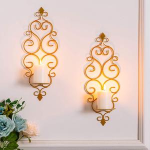 Handmade Iron Gold Mandala <b>Wall</b> Hanging <b>Candle</b> Holder Set Decorative Boho Tealight <b>Sconce</b> Home Decor Christmas Tea Light Holder - Product Image 3