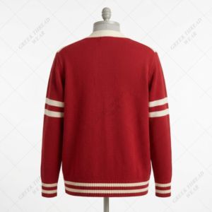 Custom ODM Greek Letter D9 Sorority Fraternity Varsity <b>Cardigan</b> Sweater Chenille Embroidery College University 100% Acrylic KAP - Product Image 2
